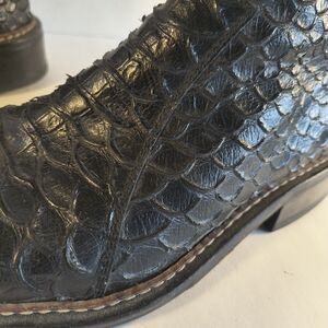 Angel Infantes Men's Black Reptile Shoe Boots